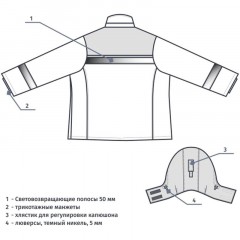 Куртка рабочая зимняя женская з46-КУ син/вас (р.60-62) 158-164 Куртка рабочая зимняя женская з46-КУ син/вас (р.60-62) 158-164 - фото 3