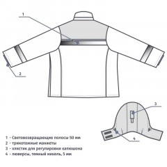Куртка рабочая зимняя женская з46-КУ син/вас (р.52-54) 170-176 Куртка рабочая зимняя женская з46-КУ син/вас (р.52-54) 170-176 - фото 2