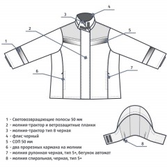 Куртка зим жен з46 сер/крас 96-100/158-164 - фото 22