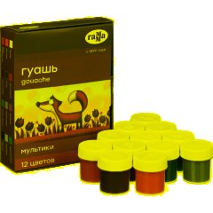 Гуашь Гамма Мультики 12цв 20мл - фото 2