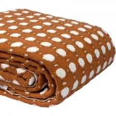 Покрывало из хлопка Polka dots карамельного цвета Essential, 230х250 см Покрывало из хлопка Polka dots карамельного цвета Essential, 230х250 см - фото 4