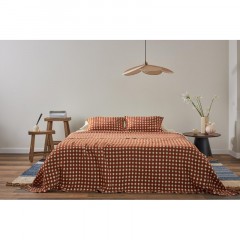 Покрывало из хлопка Polka dots карамельного цвета Essential, 230х250 см Покрывало из хлопка Polka dots карамельного цвета Essential, 230х250 см - фото 5