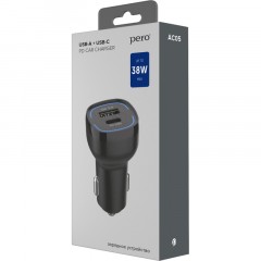 Зарядное устройство автомобильное PERO AC05 USB-A QC3.0/USB-C PD/38W/черное Зарядное устройство автомобильное PERO AC05 USB-A QC3.0/USB-C PD/38W/черное - фото 6