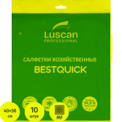 Салфетки хозяйственные Luscan Professional BESTQUICK 38х40 см голуб 10шт/уп