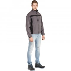 Куртка муж демисезонная софтшел LULEA cер/черн р.3XL(арт.LULE2GR3X) Куртка муж демисезонная софтшел LULEA cер/черн р.3XL(арт.LULE2GR3X) - фото 3