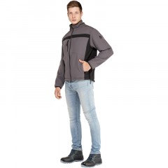 Куртка муж демисезонная софтшел LULEA cер/черн р.3XL(арт.LULE2GR3X) Куртка муж демисезонная софтшел LULEA cер/черн р.3XL(арт.LULE2GR3X) - фото 5