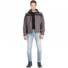 Куртка муж демисезонная софтшел LULEA cер/черн р.3XL(арт.LULE2GR3X) Куртка муж демисезонная софтшел LULEA cер/черн р.3XL(арт.LULE2GR3X) - фото 6