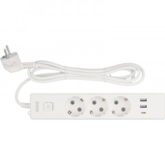 Удлинитель Power Cube, 3р/1.9м выкл.,3USB, 3.5кВт, 16А,3x1,0 белый(PC-5-2M) Удлинитель Power Cube, 3р/1.9м выкл.,3USB, 3.5кВт, 16А,3x1,0 белый(PC-5-2M) - фото 2