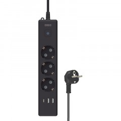Удлинитель Power Cube, 3р/1.9м выкл.,3USB, 3.5кВт,16А,3x1,0 черн(PC-6B-2M) - фото 5