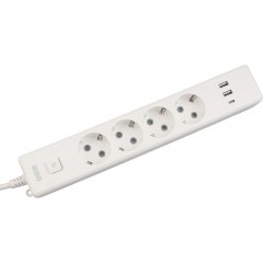 Удлинитель Power Cube, 4р/1.9м выкл.,3USB, 3.5кВт,16А,3x1,0 белый(PC-6-2M) - фото 4