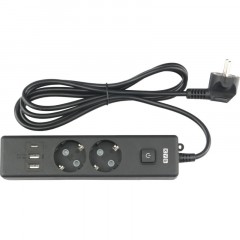 Удлинитель Power Cube, 2р/1.9 м выкл.,3USB, 3.5кВт,16А,3x1,0 черн(PC-5B-2M) Удлинитель Power Cube, 2р/1.9 м выкл.,3USB, 3.5кВт,16А,3x1,0 черн(PC-5B-2M) - фото 2