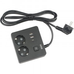 Удлинитель Power Cube, 2р,3USB, 3500 Вт, 16А,1.9 м, 3x1,0 черн.(PC-1B-2M) Удлинитель Power Cube, 2р,3USB, 3500 Вт, 16А,1.9 м, 3x1,0 черн.(PC-1B-2M) - фото 4
