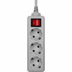 Сетевой фильтр Buro 300SL-1-G 1м (3 розетки) серый (пакет ПЭ) - фото 2