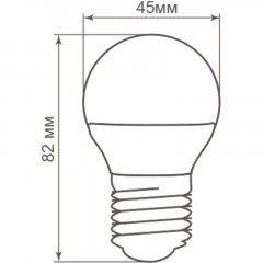 Лампа светодиодная Feron LB-38 Шарик E27 5W 175-265V 2700K(25404) Лампа светодиодная Feron LB-38 Шарик E27 5W 175-265V 2700K(25404) - фото 3