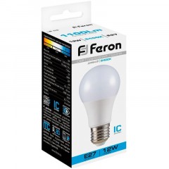 Лампа светодиодная Feron LB-93 Шар E27 12W 175-265V 6400K(25490) Лампа светодиодная Feron LB-93 Шар E27 12W 175-265V 6400K(25490) - фото 3