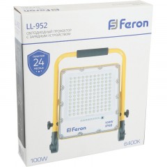 Прожектор светодиодный Feron LL-952 переносной с з/у IP66 100W 6400K(48677) Прожектор светодиодный Feron LL-952 переносной с з/у IP66 100W 6400K(48677) - фото 9