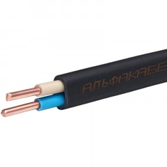 Кабель ВВГ-Пнг(А) 2х1.5 ОК(N) 0.66кВ(бухта 10м)(шт) АЛЬФАКАБЕЛЬ 45994/05076 - фото 2