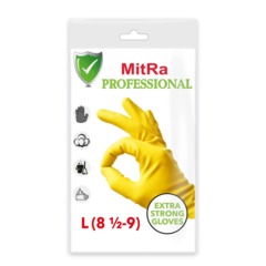 Перчатки MitRa Professional КЩС желтые, р.L  - фото 6