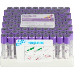 Вакуумные пробирки с ЭДТА-К3 3 мл, 13х75 мм, KOMETALINE 100шт/уп - фото 2