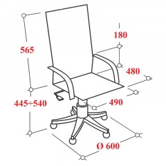 Кресло VT_EChair-672 TC ткань/сетка черный, пластик Кресло VT_EChair-672 TC ткань/сетка черный, пластик - фото 4