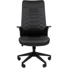 Кресло VT_EChair-673 TPU кож.зам черный пластик Кресло VT_EChair-673 TPU кож.зам черный пластик - фото 2
