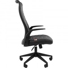 Кресло VT_EChair-673 TPU кож.зам черный пластик Кресло VT_EChair-673 TPU кож.зам черный пластик - фото 3