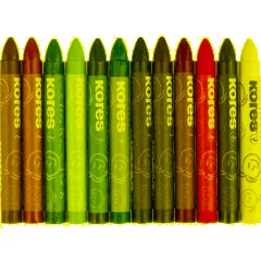 Мелки восковые 12цв трехгранные KRAYONES Kores 33101.02 - фото 2