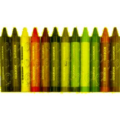 Мелки восковые 12цв трехгранные KRAYONES Jumbo Kores 33141.02 - фото 2