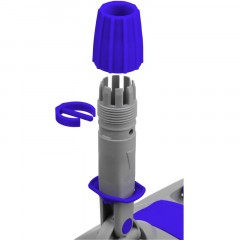 Держатель МОПа универс/зажимы, пластик LuscanProf  40х11см, серый/синий - фото 9