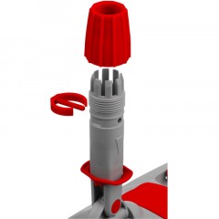 Держатель МОПа универс/зажимы, пластик LuscanProf  40х11см, серый/красный - фото 9