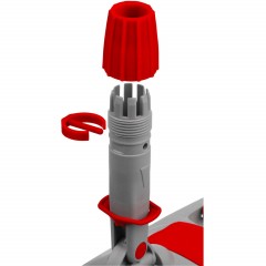 Держатель МОПа универс/зажимы, пластик LuscanProf  50х11см, серый/красный - фото 9