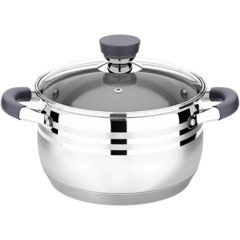 Кастрюля LARA (нерж) MERCURY 22см, 4.9л, индукц. дно, жароп.крышка LR02-473