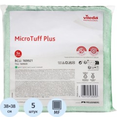 Салфетки хозяйственные Vileda ProfessionalМикроТаффЗел.5шт/уп_174203/169921