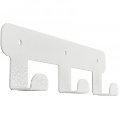 Вешалка настенная РЭ_H1031W, прямой гиб,3 крючка,белый (611045)