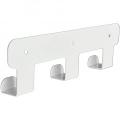 Вешалка настенная РЭ_H1031W, прямой гиб,3 крючка,белый (611045) - фото 3