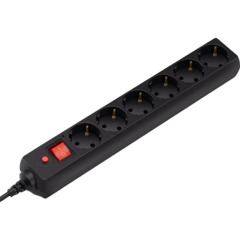 Сетевой фильтр Buro 600SH-16-3-B 3м (6 розеток) черный (коробка) - фото 2
