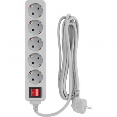 Сетевой фильтр PC Pet AP01006-3-G 3м (5 розеток) серый (пакет) Сетевой фильтр PC Pet AP01006-3-G 3м (5 розеток) серый (пакет) - фото 2