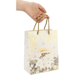 Пакет подарочный 18x23x10см(M)Новогодние узоры  ПКП-6643 НГ - фото 5