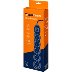 Сетевой фильтр BigTech ST510-3-W(5р/3м/10А/2,2кВт/3х0,75 мм2/белый) - фото 9