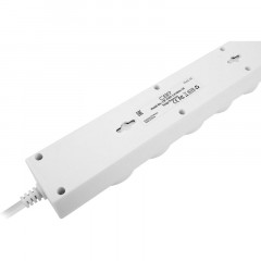 Сетевой фильтр CBR CSF 2505-3.0 White PC, 5р/3м, цвет белый (пакет) - фото 5
