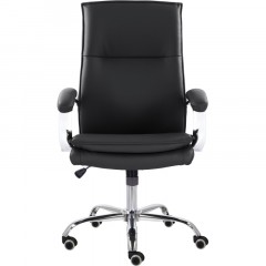 Кресло UP_EChair СН-701 Куба В хром ХДП Ср S-0401 (черный) - фото 2