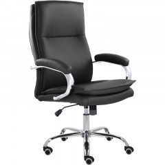 Кресло UP_EChair СН-701 Куба В хром ХДП Ср S-0401 (черный) - фото 4