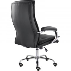 Кресло UP_EChair СН-701 Куба В хром ХДП Ср S-0401 (черный) - фото 5