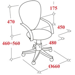 Кресло БМФ Easy Chair СН-800 Энжел черный Ср TW-72/Е72-к (серый) - фото 8