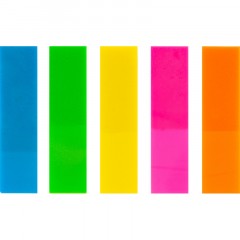 Клейкие закладки пласт. Выбор есть неон 45х12мм 5цв по 25л - фото 3