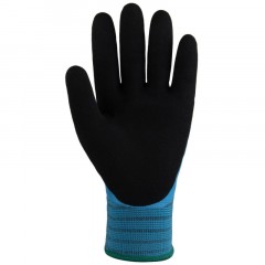 Перчатки трикотажные утепл.с дв.латекс.JetaSafety JLW-601-XXL голубые р.XXL Перчатки трикотажные утепл.с дв.латекс.JetaSafety JLW-601-XXL голубые р.XXL - фото 2