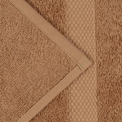 Набор полотенец махровых Luscan/бордюр 450г/м2, 50x90/70x140, бежевый - фото 2