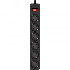 Сетевой фильтр SVEN SF-06E 1,8 м 6 розеток, черный Сетевой фильтр SVEN SF-06E 1,8 м 6 розеток, черный - фото 2