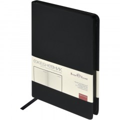 Ежедневник недатированный А5 MEGAPOLIS COLOR иск.кожа ЧЕРНЫЙ 3-753/04