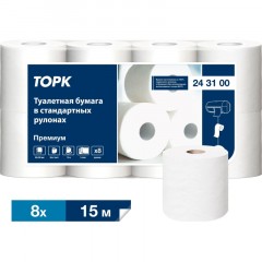 Бумага туалетная Tork T4 3сл бел перф Премиум целлюл 15м94л 8 рул/уп 243100 Бумага туалетная Tork T4 3сл бел перф Премиум целлюл 15м94л 8 рул/уп 243100 - фото 8